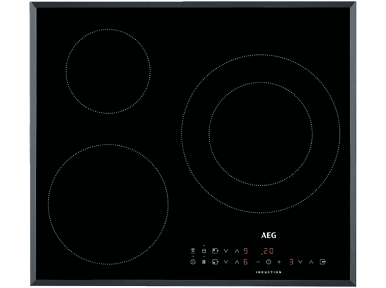 AEG ILB63306FB, 3 zonas, Zona grande 32 cm, Biselada, 60 Negro