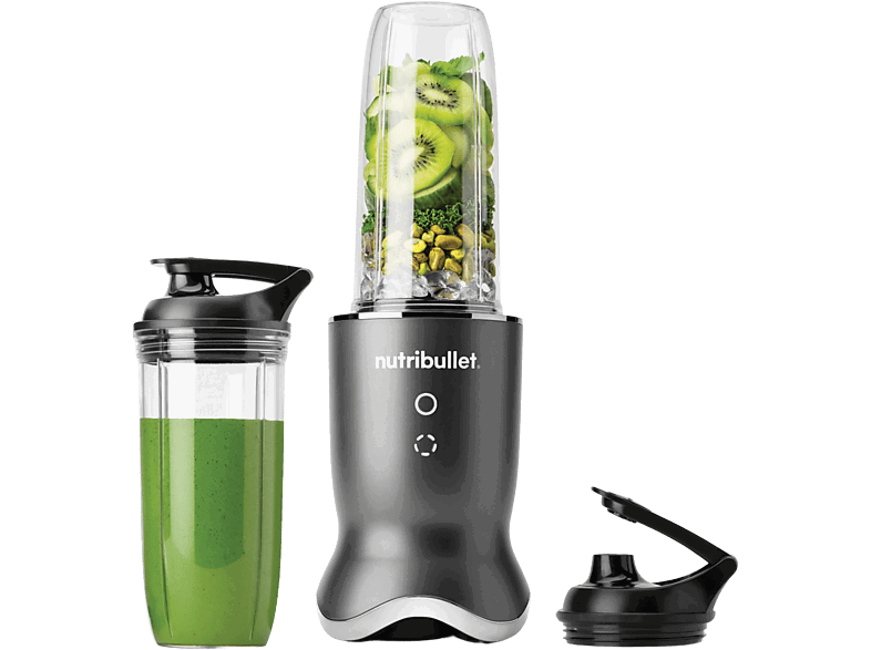 nutribullet Ultra 1200W, personal, Táctil, Silenciosa, Tapas para llevar, 0.9 l/0.7 l, Gris oscuro
