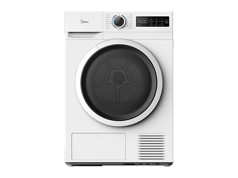 Midea MD110H80/W-ES, 8 kg, 15 Programas, My Cycle, Antiarrugas, Blanco