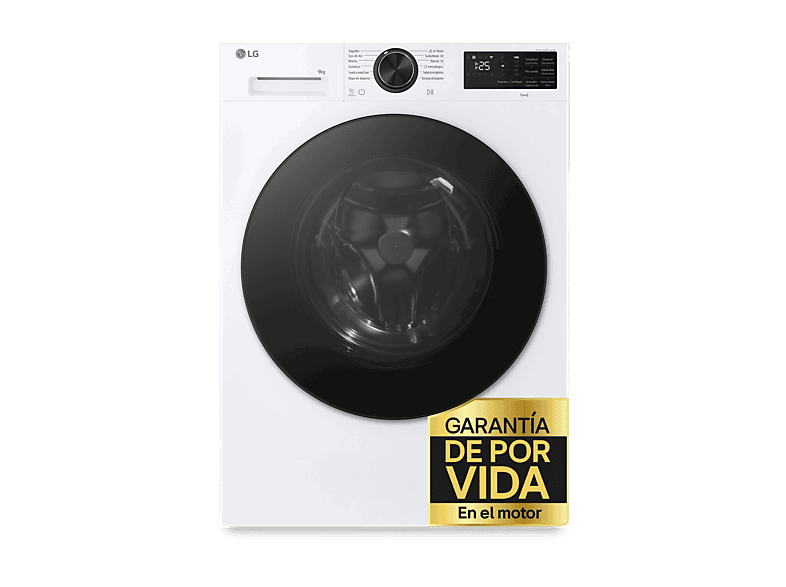 LG F2X50S9TLB, 9 kg, 1200 rpm, 12 programas, TurboWash™ 360°, Blanco