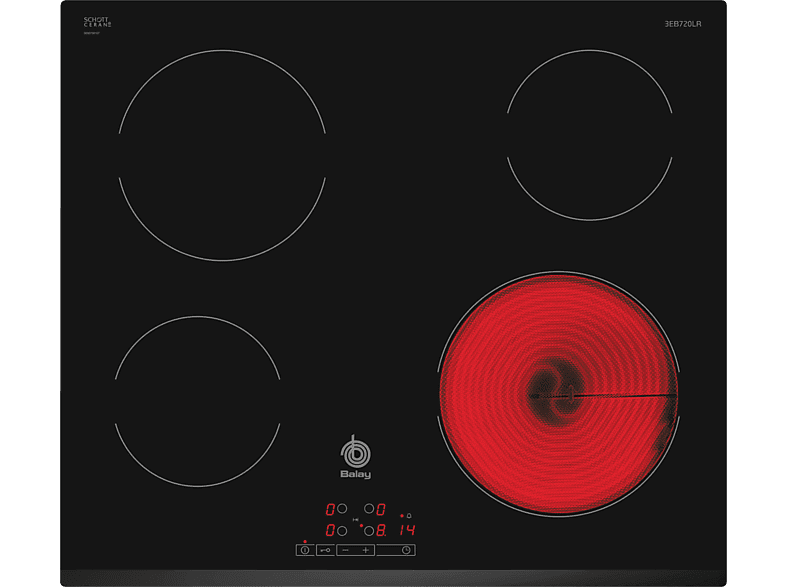 Balay 3EB720LR, 4 zonas, Función Programación , Negro