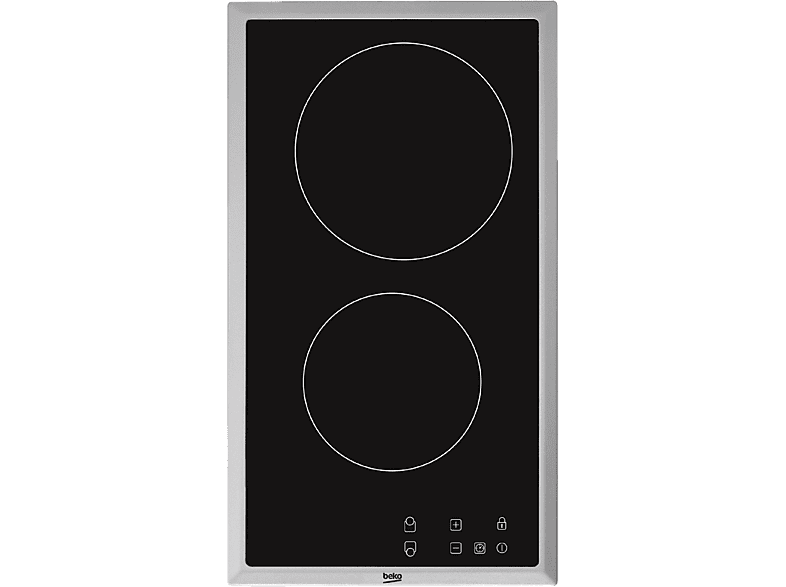 Beko HDMC 32400 TX, Vitrocerámica, 2 zonas, Zona grande 18 cm, 30 Negro