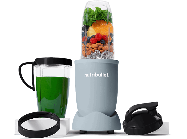 nutribullet Pro Mineral 900W, Vaso personal, 0.9 l / 0.7 l, Cuchilla acero inoxidable, Sin BPA, Pizarra mate