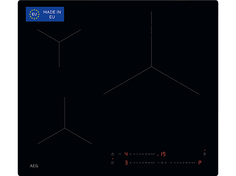 AEG TO63IV00IB, 3 zonas, Zona grande 32 cm, PowerBoost, 58 Negro