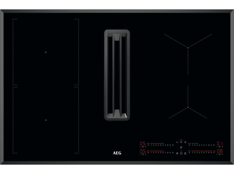 AEG CCE84543FB, 4 zonas, Zona grande 32 cm, Biselada, 78 Negro