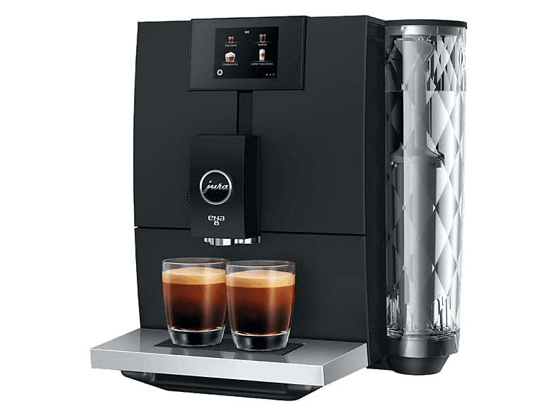 Jura Ena 8 Full Metropolitan, 15 bar, 1450W, 2 tazas, Espuma fina, Café en grano, WiFi, Molinillo integrado, Negro