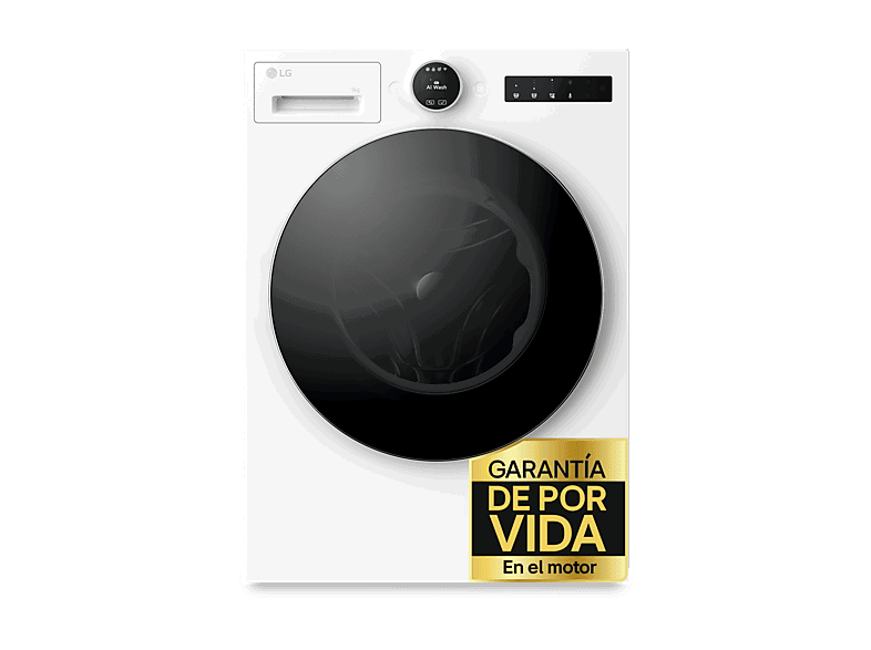 LG F4X9009TWCE, 9 kg, 1400 rpm, 23 programas, TurboWash™ 360°, Blanco