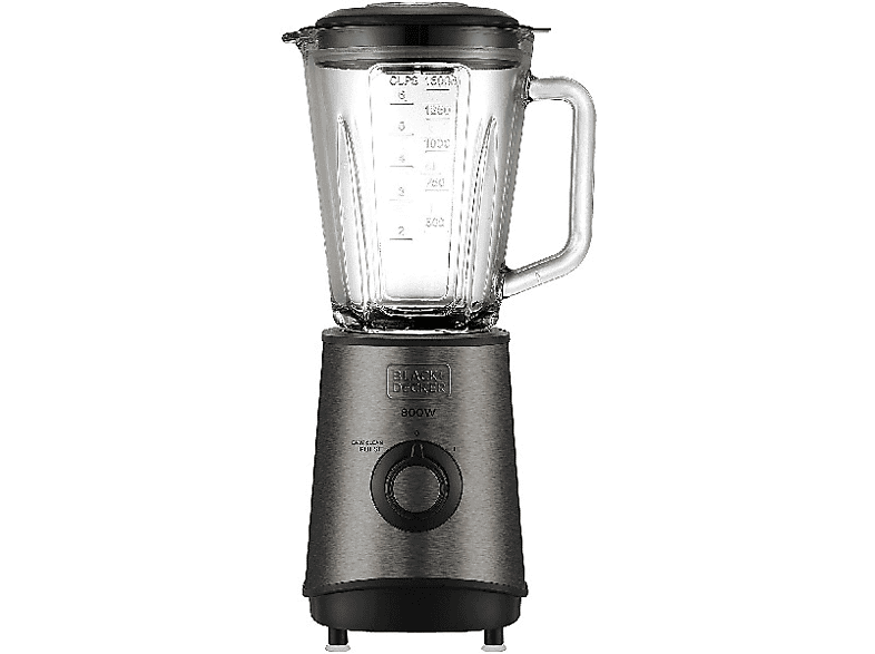 Black+Decker BXJB800E, 800W, 2 velocidades, 1.5 L, Acero inoxidable, Gris