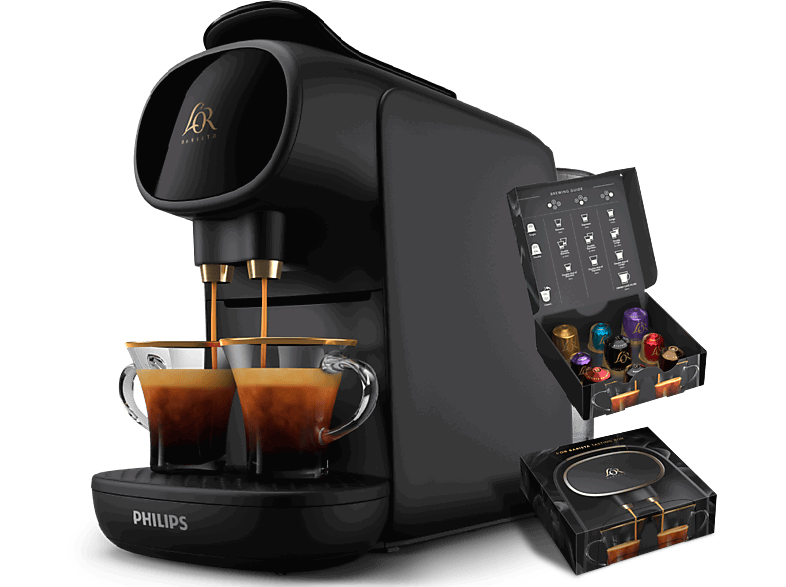 ‎Philips ‎LM9012/60 L'OR Barista Sublime, Función 2 tazas o 1 doble, 1450 W, 19 bar, 0.80 l, Sistema antigoteo, Negro