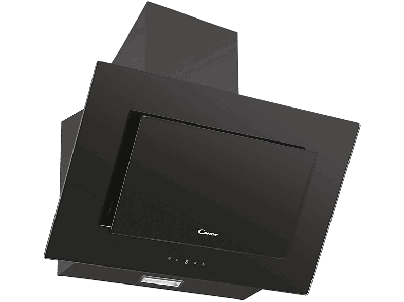 Candy Moderna CDG6BG, Decorativa, 3 velocidades, 303.2 m³/h, 60cm, LED, Cristal, Negro