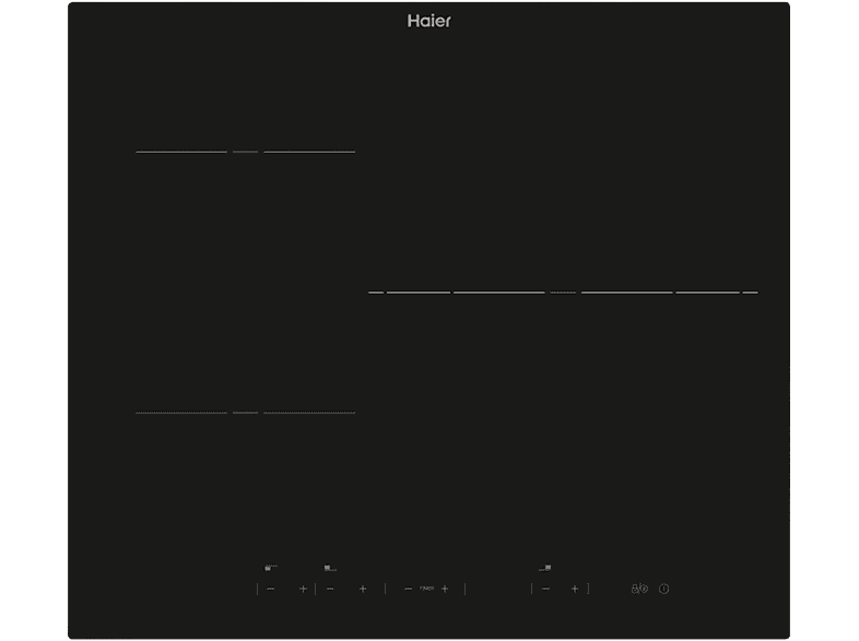 Haier HAI63DC, 3 Zonas, Zona gigante de 32 cm, 9 Niveles potencia + Booster, Negro