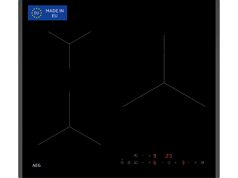 AEG TN63IP0BFB, 3 zonas, Zona grande 28 cm, Powerboost, 59 Negro