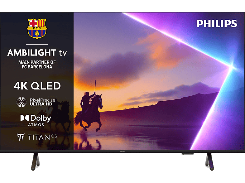 Philips Ambilight 55PUS8510/12, UHD 4K, Titan OS, Smart TV, Pixel Precise Ultra HD, Dolby Atmos, Negro mate