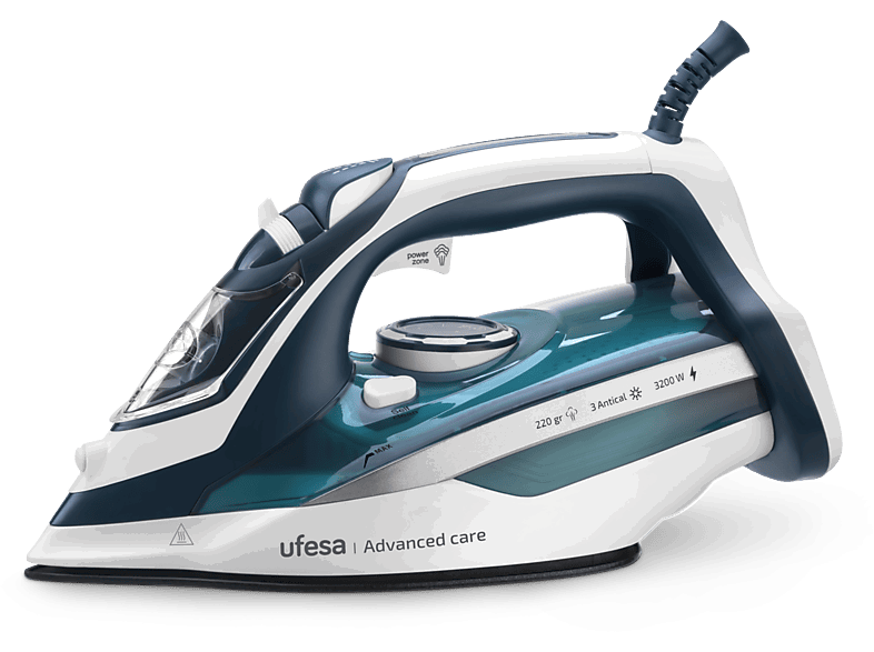 Ufesa Advanced Care, 220 g/min, Vapor continuo 40 450 ml, 3200 W, Azul