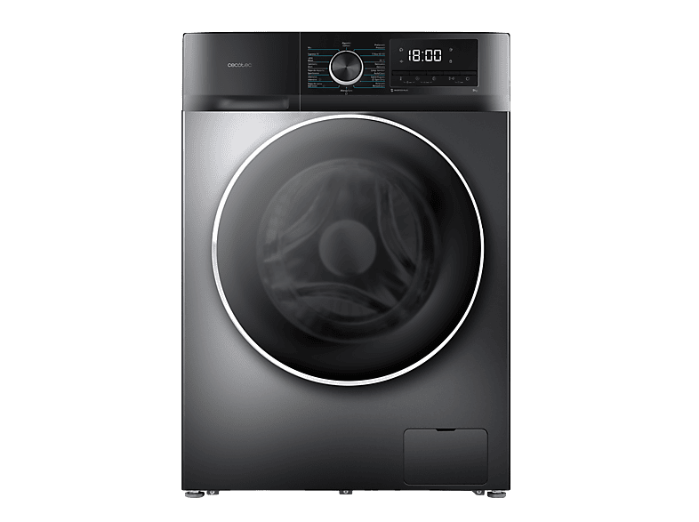 Cecotec Bolero DressCode 9500 Inverter Steel A, 9 kg, 1400 rpm, Motor inverter plus, Función vapor, Allergy care,