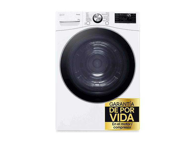 LG RH18U8AVCW, 18 kg, 15 programas, 6 Motion™, Eco Hybrid™, Blanco