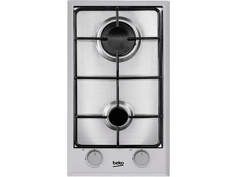 Beko HDCG 32220 FX, 2 zonas, Gas Natural, Apagado automático, 29 cm, Inox