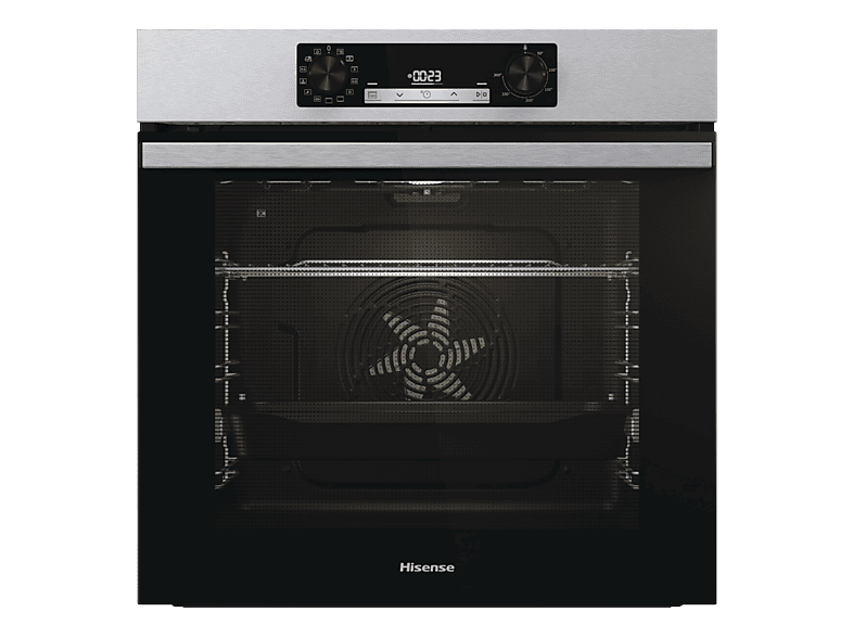 Hisense BI64213E14PX, Multifunción, Pirolítico, 77 L, 59.5 cm, Modo Air Fry, A+, Inox