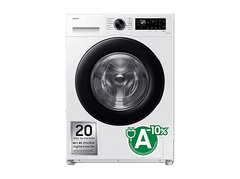 Samsung WW90CGC04DAEEC, 9 kg, 1400 rpm, EcoBubble™, Función WiFi con SmartThings, Blanco