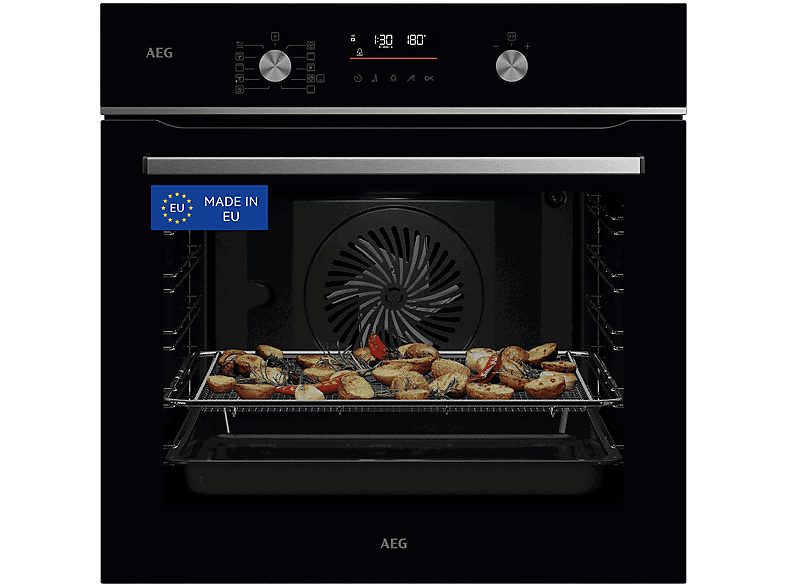 AEG GS6PB51FAB, Multifunción, Pirolítico, 71 l, Conectividad, 60 cm, Negro