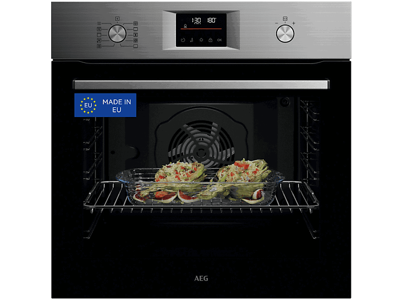 AEG GU5PB43FSM, Multifunción, Pirolítico, 72 l, Función Grill, 60 cm, INOX Antihuellas