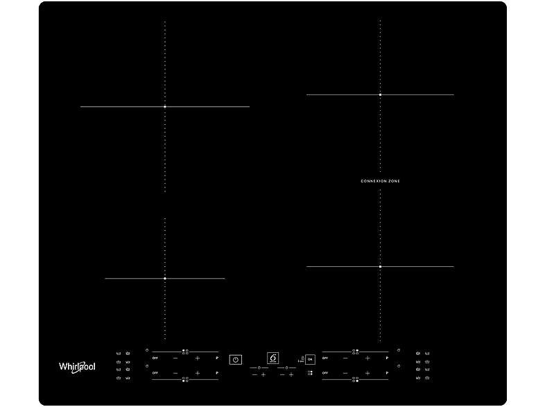Whirlpool WB B8360 NE, 4 zona, 21 cm, 59 6TH SENSE, Connexion Zone, Power Management, Negro