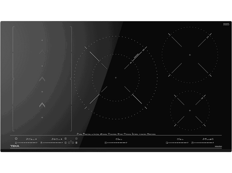 Teka IZS 97630 MST, 5 zonas, Zona grande 32 cm, Flex, 90 Negro