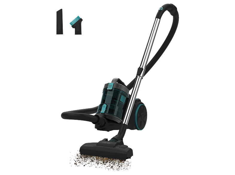 Cecotec Conga Rockstar Cyclonic XL, 890 W, Sin bolsa, Depósito 2.5 L, Filtro alta eficiencia, Tubo telescópico, Multicolor