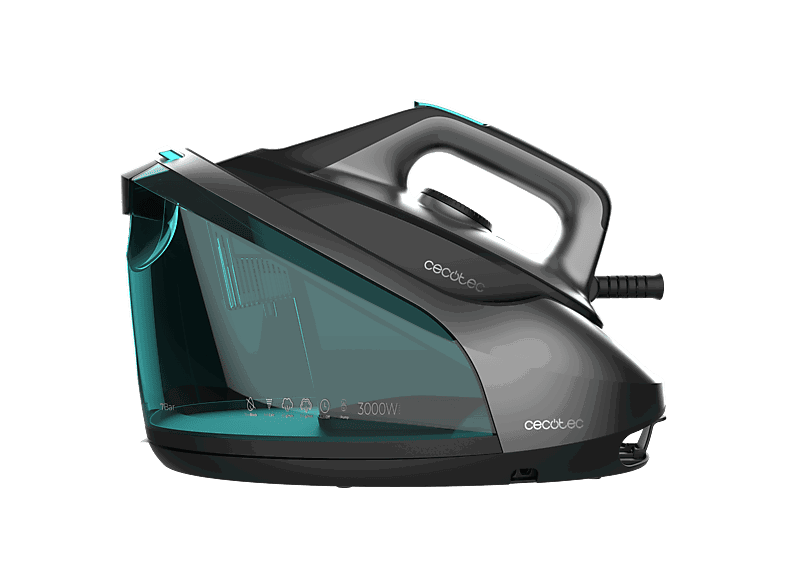 Cecotec IronHero 3000 Station, 3000W, 400 g/min golpe vapor, 7 bar, 140g/min vapor continuo, Suela cerámica, Negro