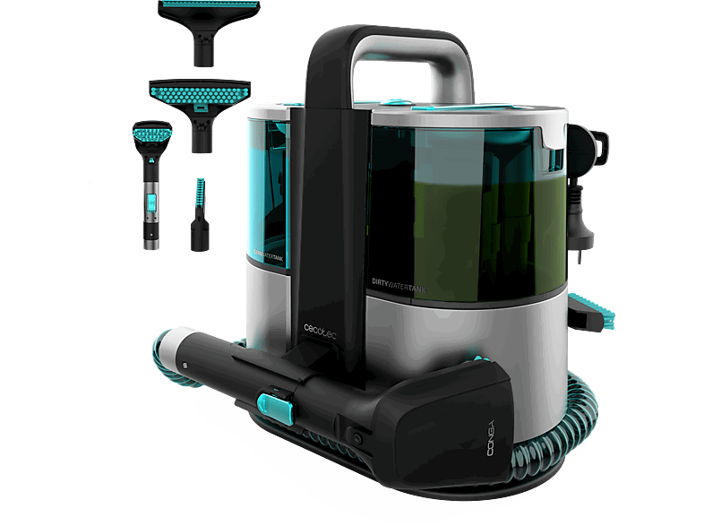 Cecotec Conga 4000 Carpet&Spot Clean XL Advance, Potencia 600 W, 14 kPa, Pulverizador agua, 3 boquillas succión, Grey