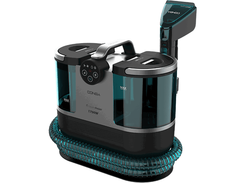 Cecotec Conga 7000 Carpet&Spot Clean Steam XXL, 1700 W, Radio hasta 7 m, Limpia tapicerías, Azul y Negro
