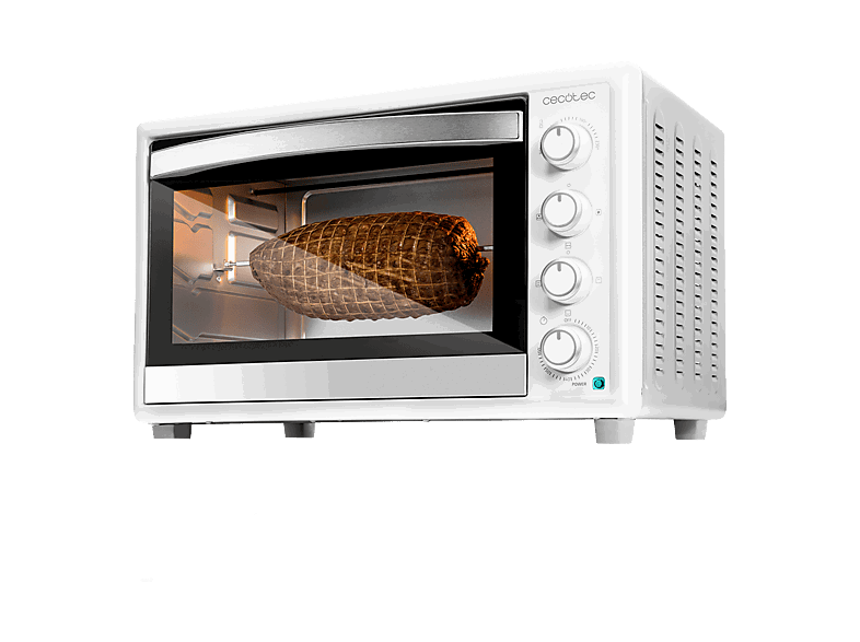 Cecotec Bake&Toast 4600 White Gyro, con rustidor giratorio, 46 litros, 12 funciones, 2000 W, Blanco