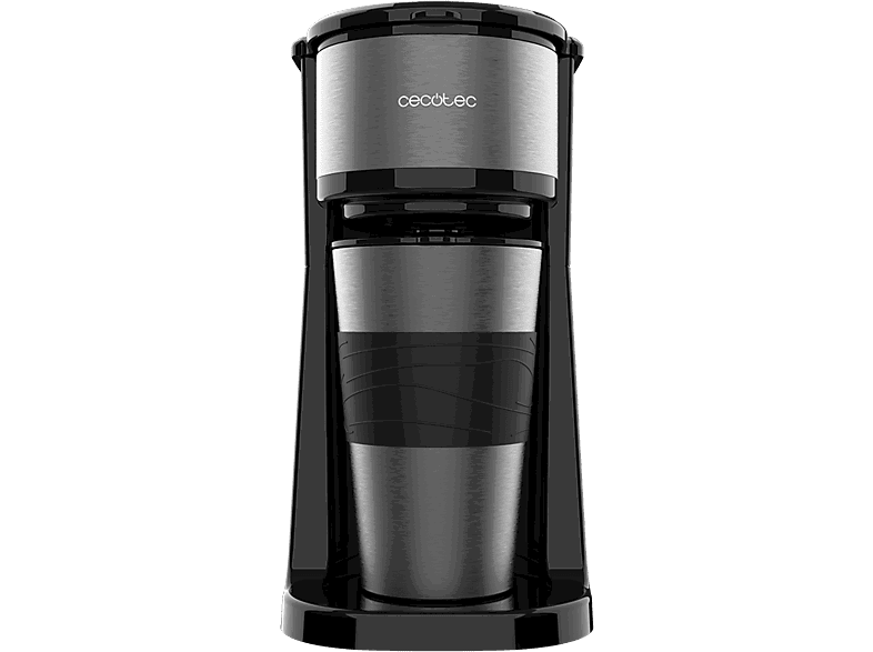 Cecotec Coffee 66 Drop & Go, 700 W, 420ml, Termo portátil, Antigoteo, Autoapagado, Inox Black