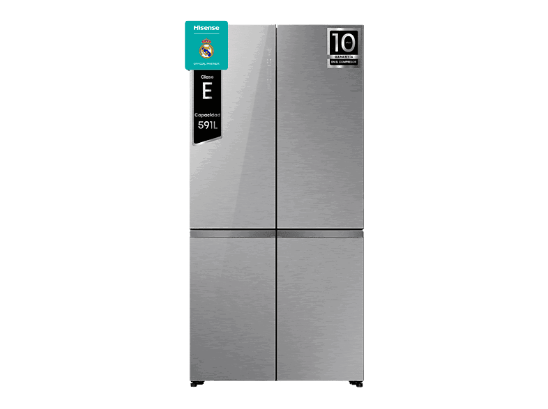 Hisense RQ5P605NSVE, No Frost, 190 cm, 591 L, Kitchen Fit, Cajón de vacío, Inox