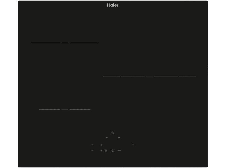 Haier HAI633CD/E1 ID Series 2, 3 zonas, Zona grande 29 cm, 9 niveles de potencia, Negro