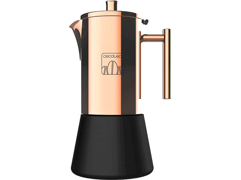 Cecotec Moking 200, 2 tazas, 100 ml, Acero Inoxidable, Cobre