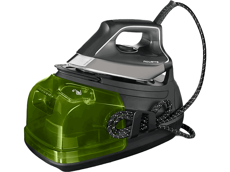 Rowenta Perfect Steam Pro DG8626F0, 2400W, 6.9 Bar, 120 g/min, Golpe 450 1.1 L, Microsteam 400HD 3D Láser, Gris y verde