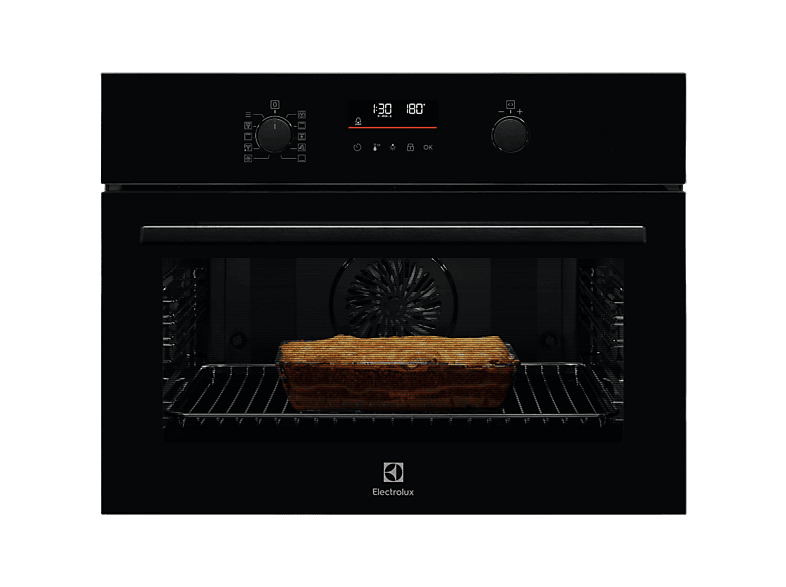 Electrolux EVF6E46Z, Multifunción, Esmalte fácil de limpiar, 43 l, Función Grill, 60 cm, Negro