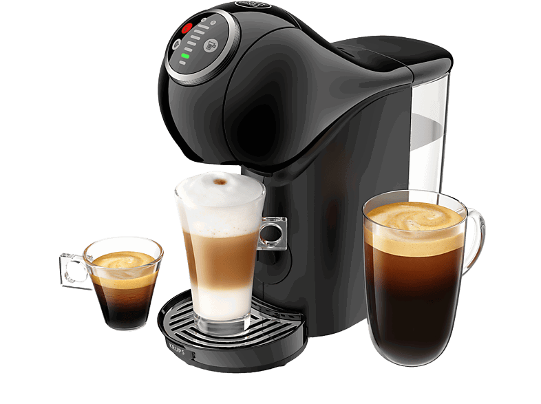 Nescafé Dolce Gusto Krups Genio S Plus KP3408, 1500 W, 15 Bar, 0.8 L, Selector Temperatura, Intensidad Ajustable, Negro