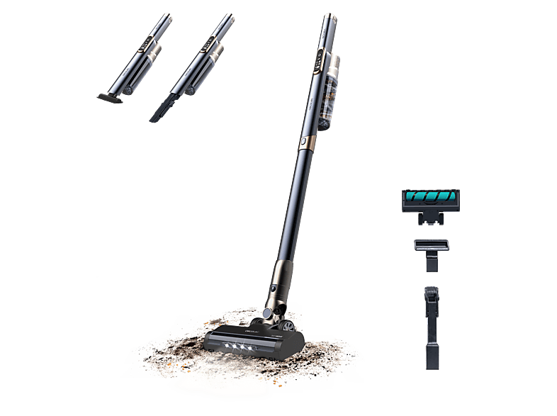 Cecotec Scoba 3000, 210 W, 20 kPa, 40 min, 2 en 1, Cepillo Jalisco, Modos Eco y Turbo, Gris