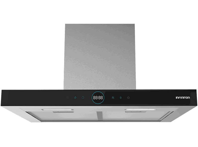 Infiniton CMPT-CLR71S, 70 cm, 800m3/h, 250W, 63 dB, 4 velocidades, Luces LED, Inox