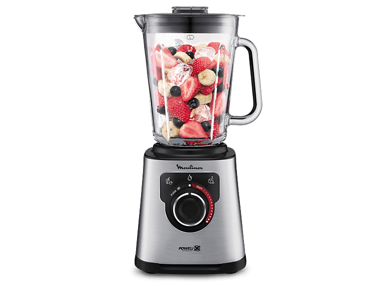 Moulinex PerfectMix+ LM871D, 1200 W, 2 L, 6 Cuchillas, Velocidad Regulable, Tecnología Powelix, 3 Programas, Táctil, Acero Inox.