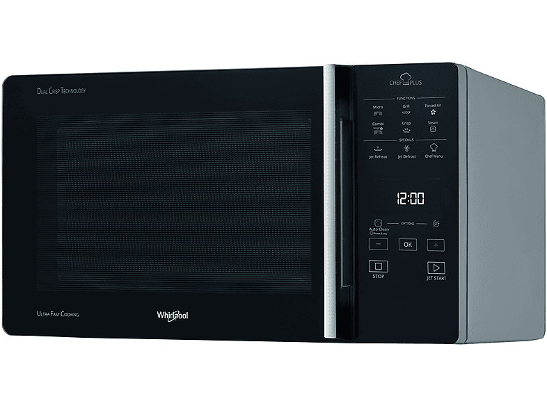 Whirlpool MCP 349 SL, 800 W, 6 niveles de potencia, 25 l, Plata