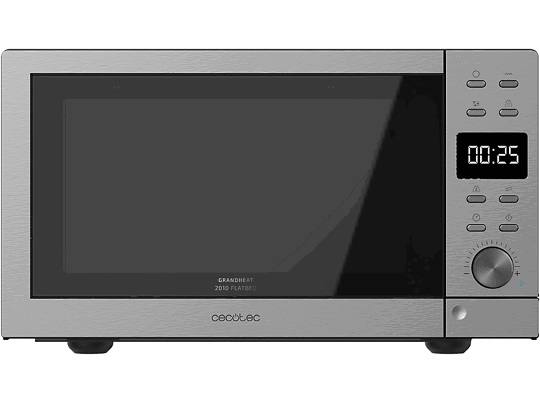 Cecotec Sin Plato Grandheat 2010 Flatbed Steel, 9 Funciones preconfiguradas, Quick Start, Grey