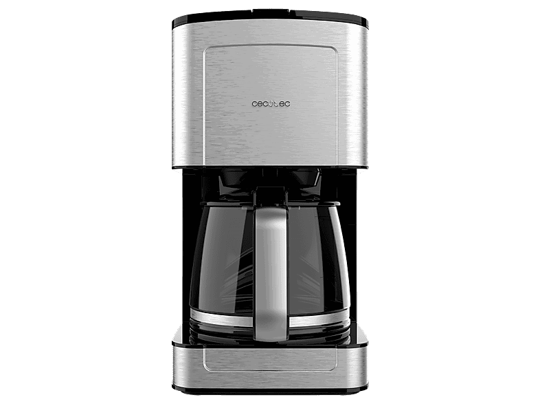 Cecotec Coffee 56 Heat, 800W, 1.3 L, 12 tazas, Jarra vidrio, Tecnología ExtremeAroma, Cuchara medidora, Prensa, Negro