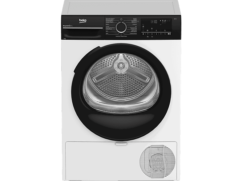 Beko BM3T49240W, Motor ProSmart Inverter ,9 kg, 15 Programas, Display digital, Blanco