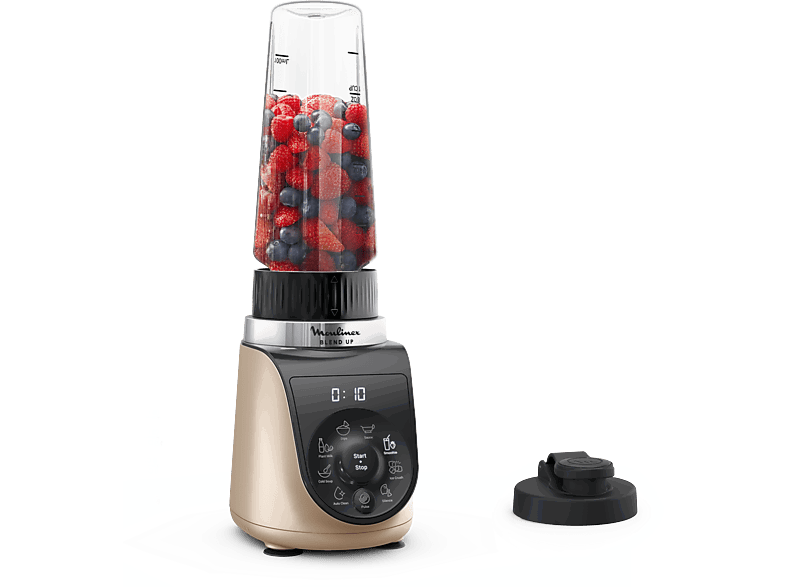 Moulinex Blend Up LM190, personal, 8 Programas automáticos, Autolimpieza, Compacta, Silenciosa, 1000 W, 0. 7 L, Color Dune