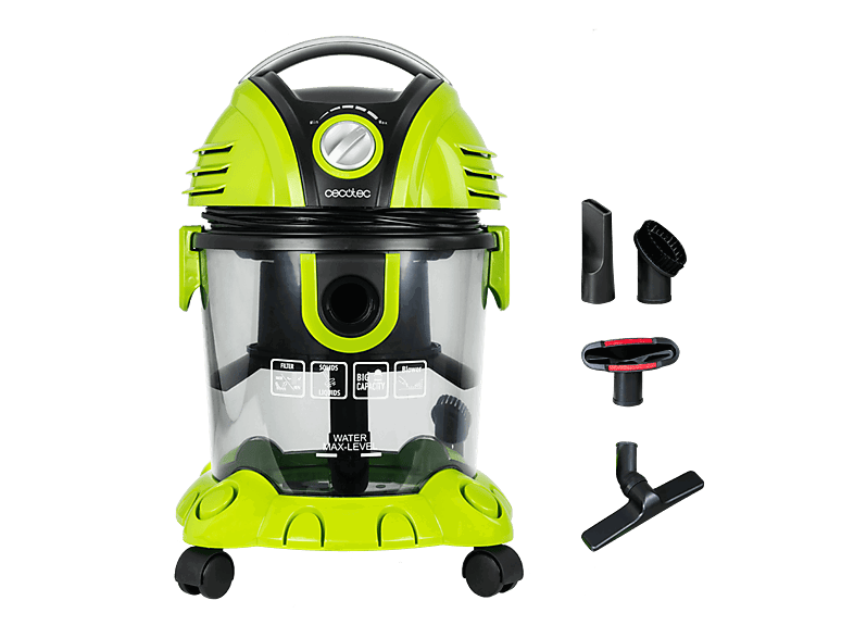 Cecotec Conga Wet & Dry T, 1200 W, Capacidad 15 L, Función soplador, Doble filtrado, Radio de acción 7 m, Multicolor