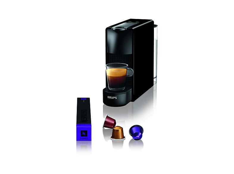 Nespresso® Krups XN1108 Essenza Mini, 1310 W, 19 Bar, 0.6 L, Calentamiento en 25 s, Apagado automático, Negro