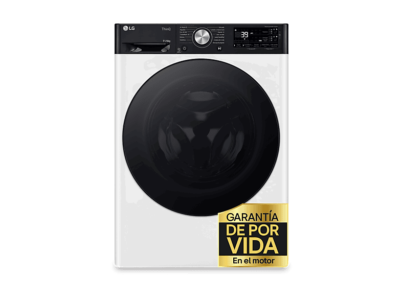 LG F4DR7511AGW, 11 kg / 6 kg, 1400 rpm, 14 programas, AI Direct Drive™, Autodosificación, TurboWash™360, Blanco